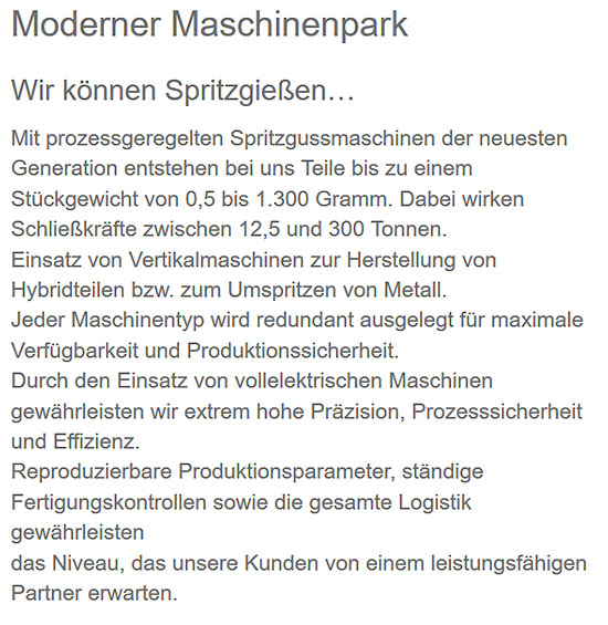 Kunststoffteile f&uuml;r Maschinen f&uuml;r  Deutschland